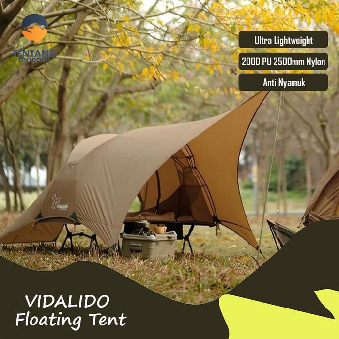 Gambar Floating Set Canopy Tent VIDALIDO 1P Mosquito Net Single Tent Camping - Inner Khaki dari TentangOutdoor undefined Tokopedia