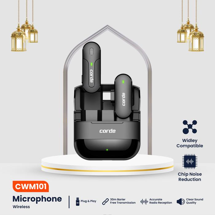 Gambar CORDE Wireless Microphone Mic Clip on Live Lavalier 1 Mic CWM101 dari Corde Pekanbaru undefined Tokopedia