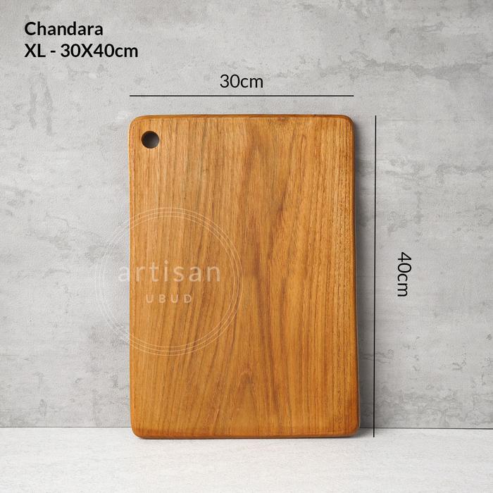 Gambar Chandara L-XL Talenan Kayu Jati Food Grade Bahan Natural | Props Foto - XL - 30x40cm dari Artisan Ubud undefined Tokopedia