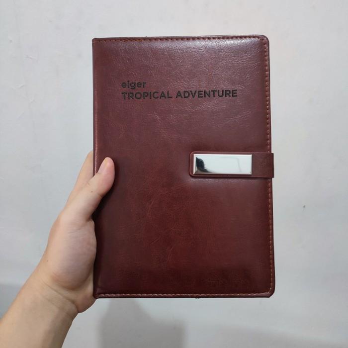 Gambar Buku Agenda Kerja / NOTEBOOK magnet 25k - Gravir Nama, Cokelat dari RajawaliPena undefined Tokopedia