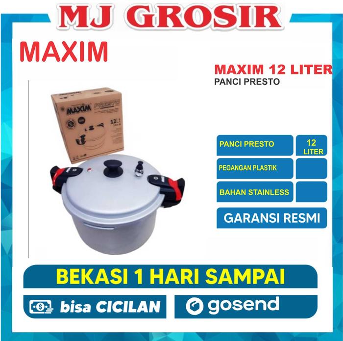 Gambar PANCI PRESTO MAXIM 12 L 12 LITER SERBAGUNA - PACKING BUBBLE dari MJ GROSIR ELEKTRONIK undefined Tokopedia