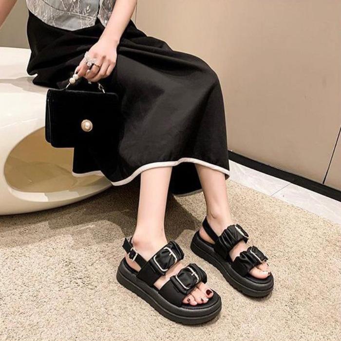 Gambar GUDANG TAS -Sepatu sandal tali wanita IMPORT sandal. gunung anti slip - Hitam, 37 dari TOKO CANTIK BERSAMA_NEW undefined Tokopedia