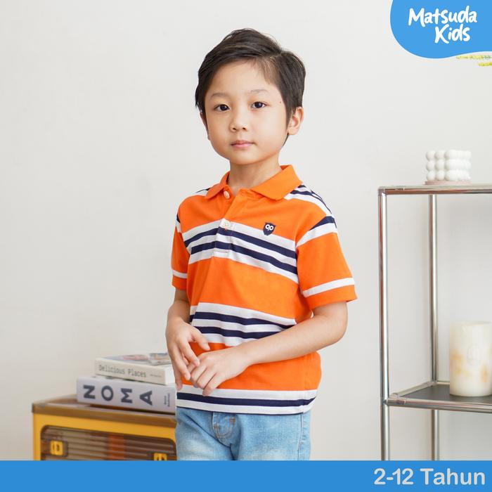Gambar Matsuda 2-12 tahun baju kaos polo anak laki laki katun Barry - Orange, 2 dari Matsuda Apparel undefined Tokopedia