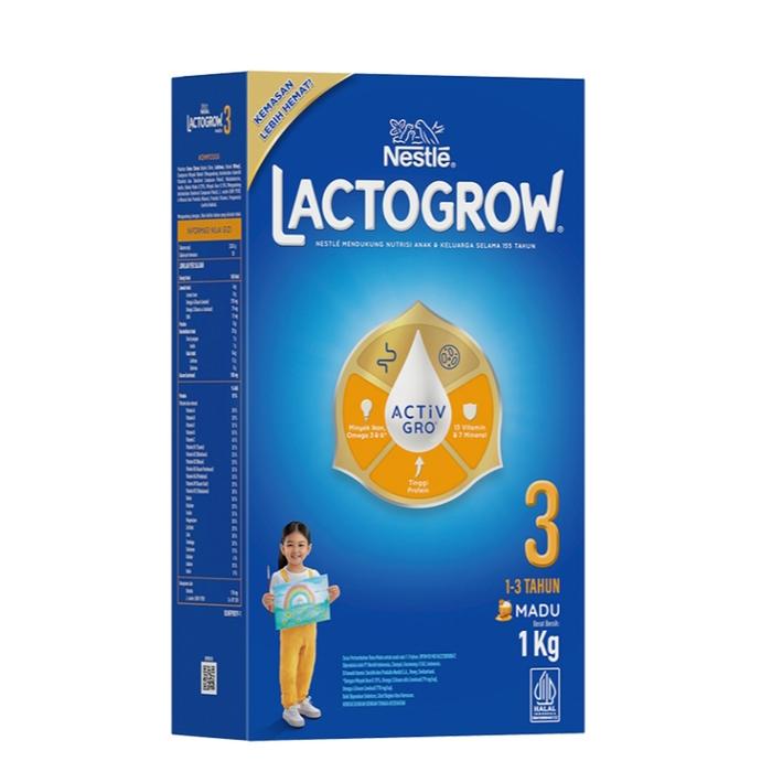 Gambar LACTOGROW 3 Happynutri Susu Pertumbuhan 1-3 Tahun Madu 1 Kg dari BIGsmart Official undefined Tokopedia