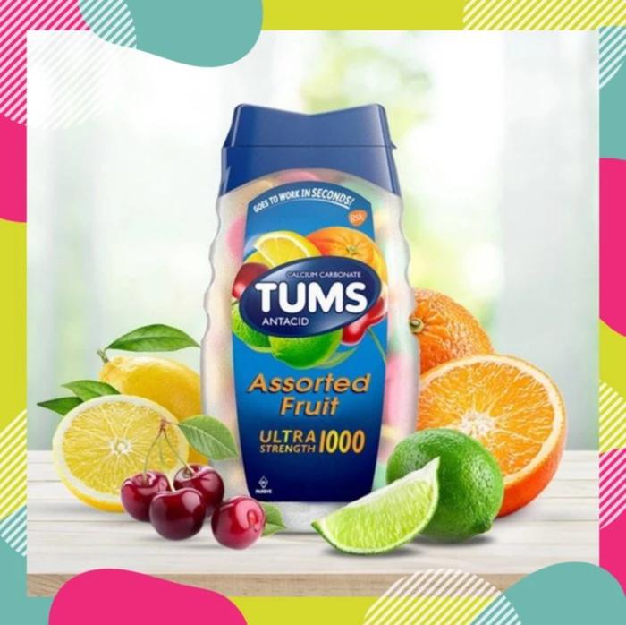 Gambar Tums Tropical Fruit Ultra Strength 1000 72ct Obat Maag Heartburn - Assorted Fruit dari November Stories undefined Tokopedia