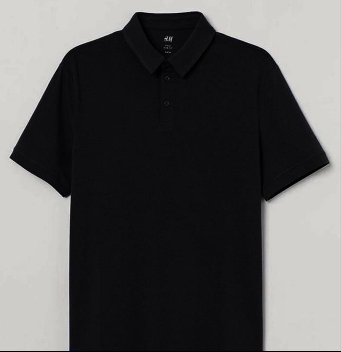 Gambar Original H&M Slim Fit polo shirt - Black, XS dari Koleksiyahudd undefined Tokopedia