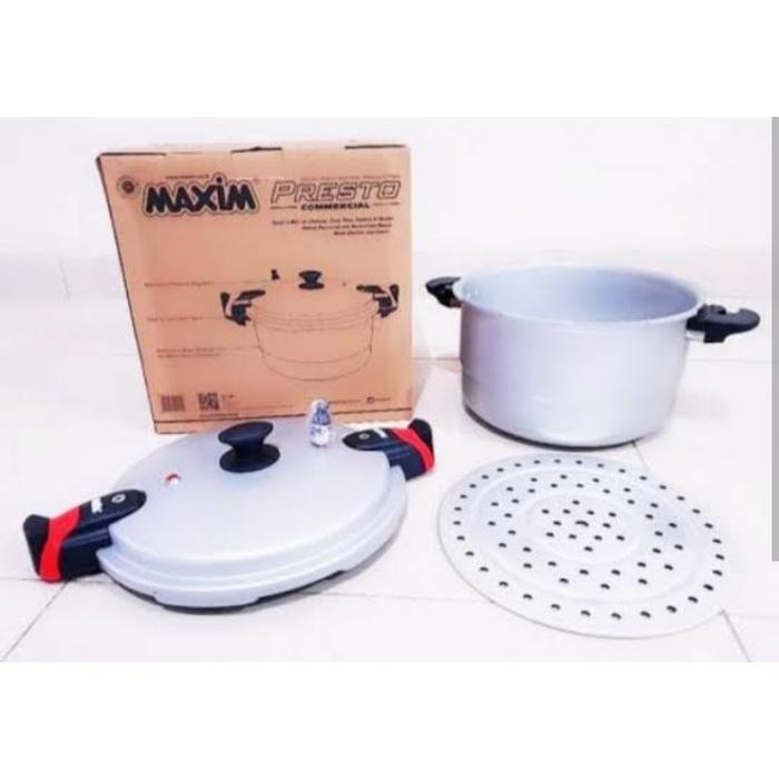 Gambar Panci Presto Maxim 4L 20cm , 7L 24cm , 12L 30cm Pressure cooker - 12 Liter 30CM, No Bubble Wrap dari BT Electronic undefined Tokopedia
