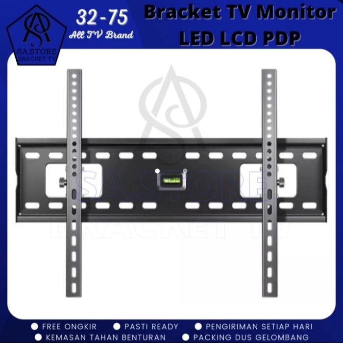 Gambar Bracket Braket TV 32 43 49 50 55 60 65 70 75 Inch Tilt Up Down - 32" - 75" dari SA.STORE BRACKET TV undefined Tokopedia
