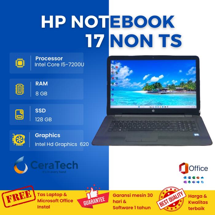Gambar HP LAPTOP 17 Inch Series Core i5 RAM 8 GB HDD SSD BERGARANSI - HPNOTEBOOK I5G7, 8/128GB SSD dari Ceratech undefined Tokopedia