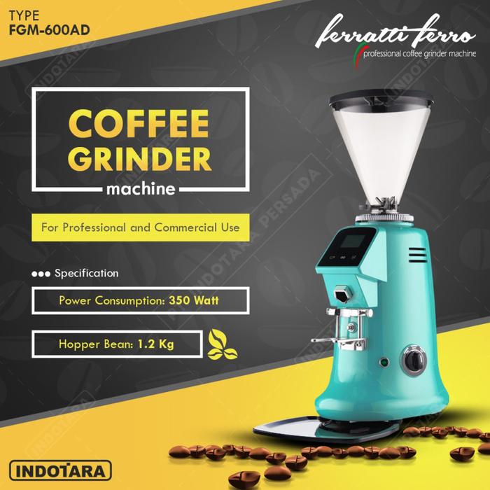 Gambar Coffee Grinder Machine / Alat Penggiling Kopi Ferratti Ferro FGM-600AD - Aqua dari PT. Indotara Persada undefined Tokopedia