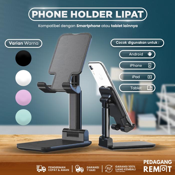 Gambar Folding Dekstop Phone Stand HD-23 / Phone Holder Lipat Stand HP dari Pedagang Remote_NEW undefined Tokopedia