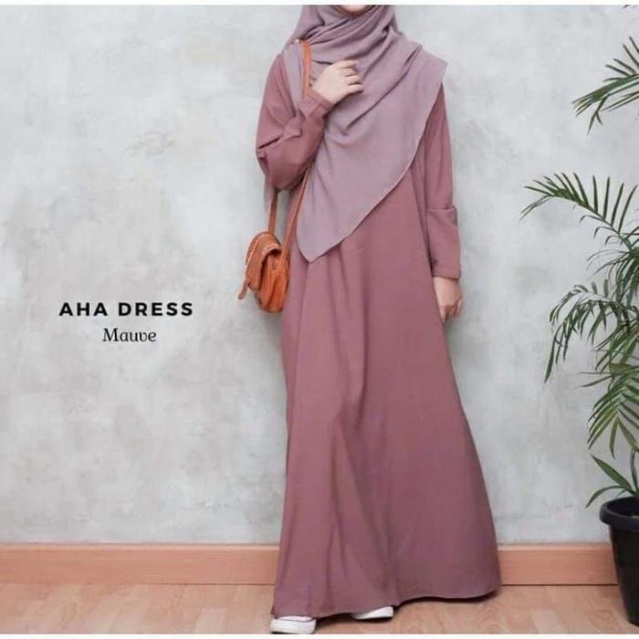 Gambar Baju Gamis Syari Wanita Terbaru Rosalin Maxi Dress Termurah - Dusty, L dari Izdihaar_Store22 undefined Tokopedia
