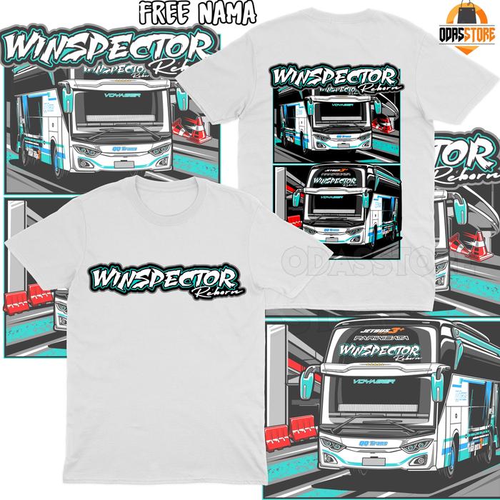 Gambar Bisa cod kaos anak anak Bus Mania Winspector free nama Bus Telolet - Putih, XL dari BRAND KIDS CLOTHING undefined Tokopedia