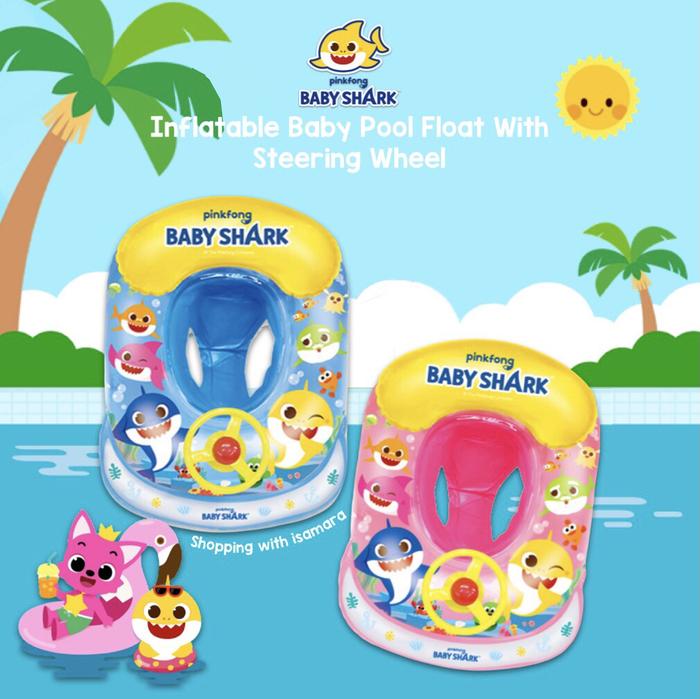 Gambar Ban pelampung baby shark / inflatable swimming ring baby seat float - Biru Muda dari Shopping with isamara undefined Tokopedia