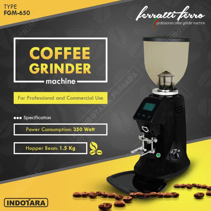 Gambar Coffee Grinder Machine / Alat Penggiling Kopi Ferratti Ferro FGM-650 - Hitam dari PT. Indotara Persada undefined Tokopedia