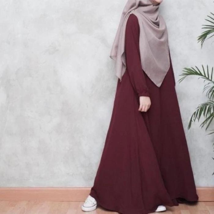 Gambar Baju Gamis Syari Wanita Terbaru Rosalin Maxi Dress Termurah - Marron, S dari Izdihaar_Store22 undefined Tokopedia