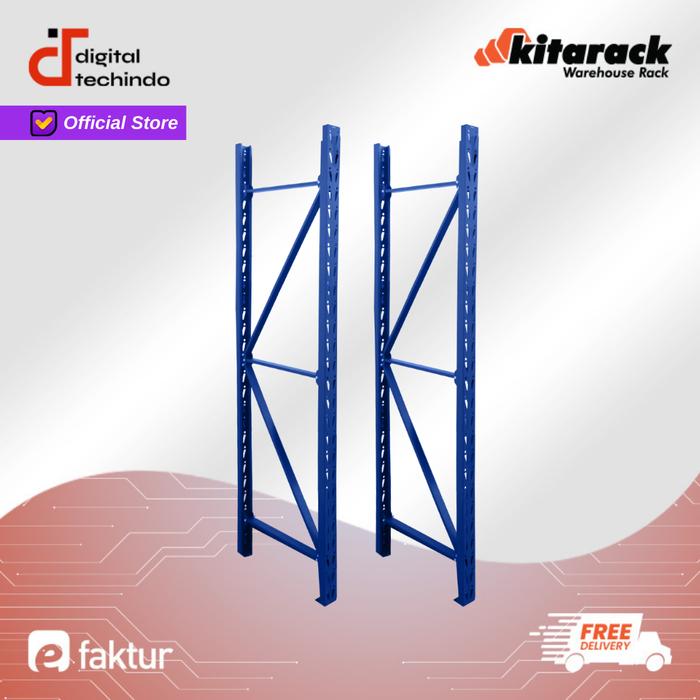 Promo Frame Rak Gudang Besi 300kg / layer Tiang Tambahan Rack Tinggi 2 ...