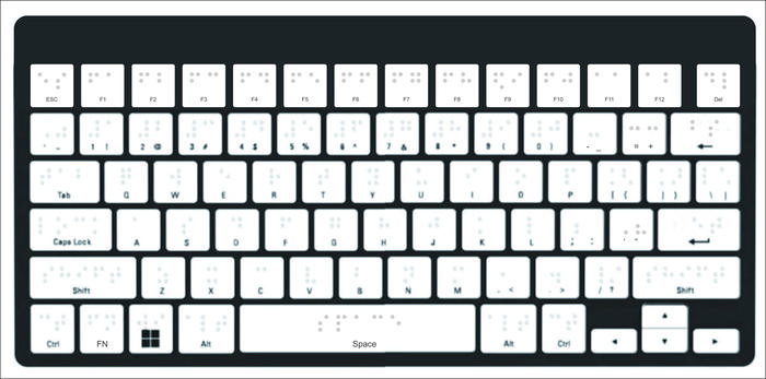 Gambar Sticker Braile Keyboard - keybord kecil dari Piramida Sign undefined Tokopedia