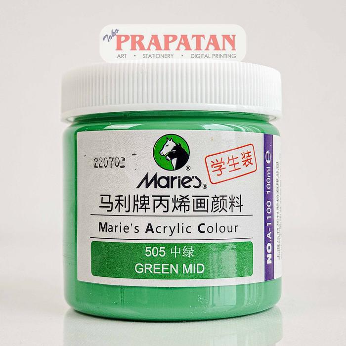 Gambar Cat Akrilik Maries 100ml | Maries Acrylic - Green Mid dari Toko Prapatan_NEW undefined Tokopedia