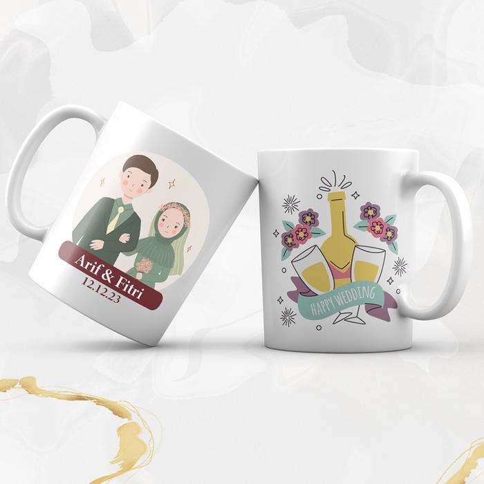 Gambar Mug Wedding Couple Custom Gift Ulang Tahun Souvenir Merchandise Unik - DESIGN 5 dari Supermarket Merchandise. undefined Tokopedia