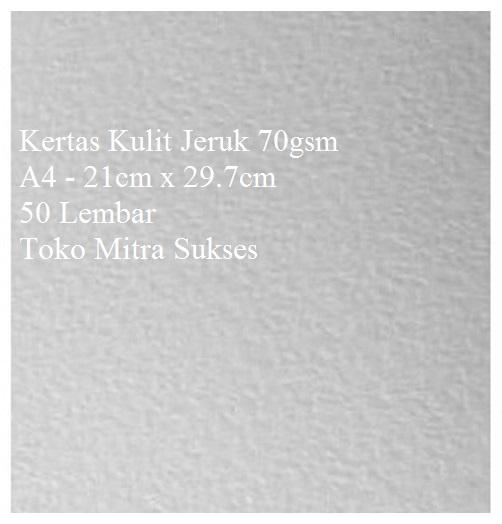 Gambar Kertas Kulit Jeruk A4 isi 50 Lembar - Klt Jrk A4 70gr dari Toko Mitra Sukses undefined Tokopedia