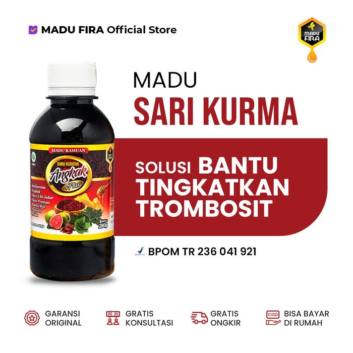 Gambar Sari Kurma Madu Angkak - Atasi Demam Berdarah & Tingkatkan Trombosit - 280 gram dari MADU FIRA undefined Tokopedia