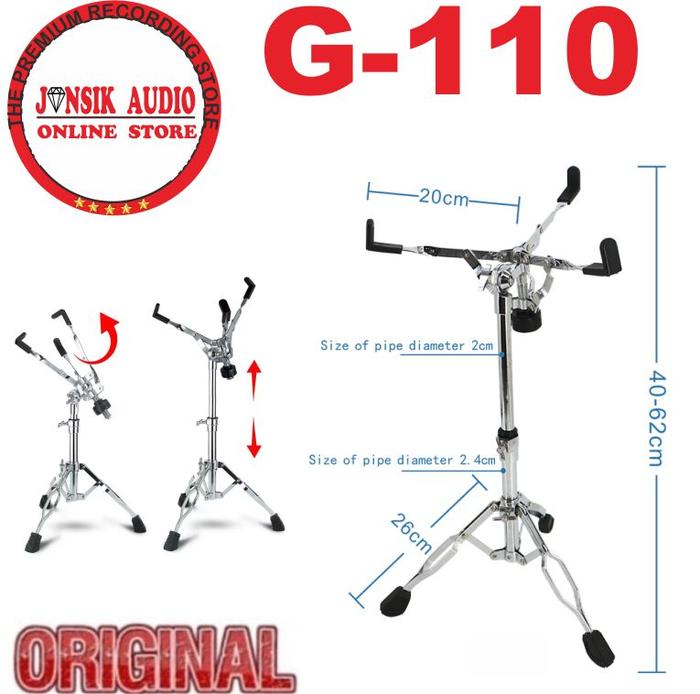Gambar Stand Cymbal Stand Snare Stand Cymbal Boom Stand Hi-Hat Pedal Kick Bas - G-110 dari JANSIK AUDIO undefined Tokopedia
