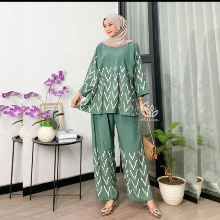 Gambar setelan wanita muslim/setelan wanita jumbo/setelan baju celana wanita/ - g dari BATIK PEKALONGAN CITY undefined Tokopedia