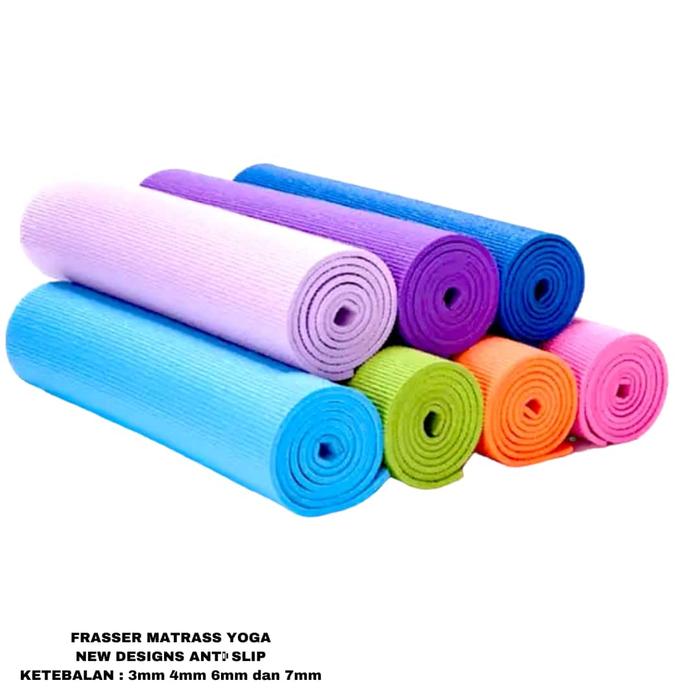 Gambar Frasser Matras Yoga Mat NBR PVC Alas Karpet Senam Lantai MTRS - YG 01 - 4mm pvc dari Frasserstore undefined Tokopedia