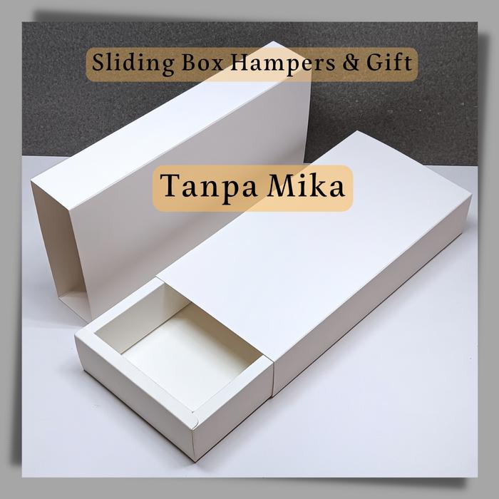 Gambar BOX SLIDING POLOS PUTIH BESAR + MIKA / SLIDING BOX / KEMASAN / GIF - TANPA MIKA dari Gudang Packaging undefined Tokopedia