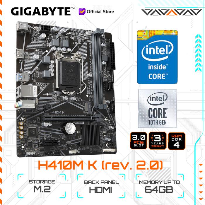 10th Gen Gigabyte H410m Lga 1200 Gigabyte H410m Gigabyte