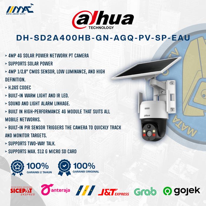 Gambar Kamera PT Dahua DH-SD2A400HB-GN-AGQ-PV-SP-EAU Wizsense 4MP Solar power dari Mata Abadi CCTV undefined Tokopedia