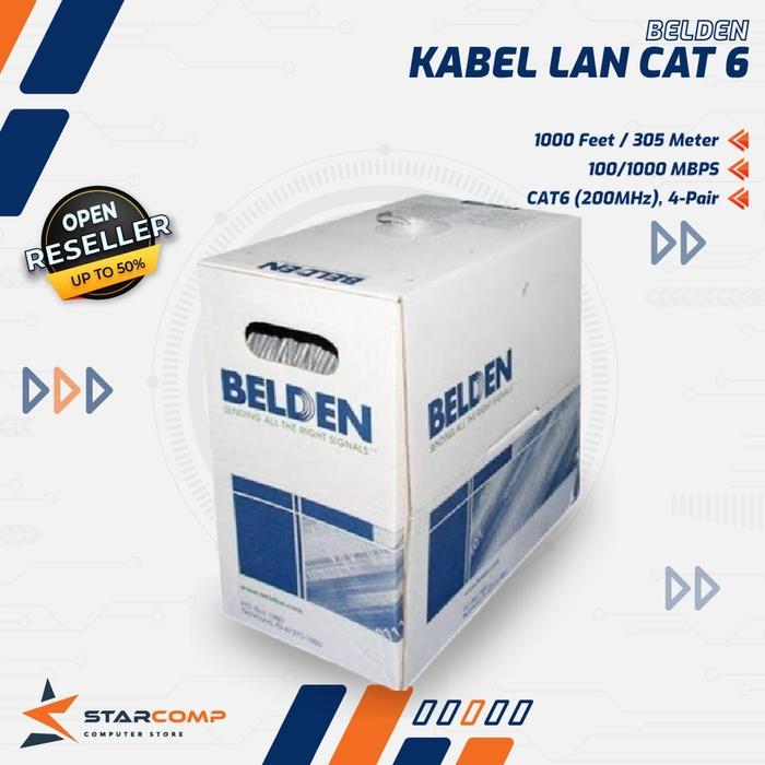 Gambar KABEL LAN UTP cat 6 / cat6 BELDEN made in USA meteran / eceran dari Starcomp Origin undefined Tokopedia