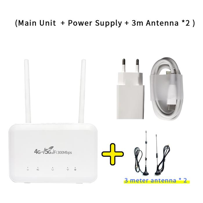 Gambar B625 Wifi Sim Card Modem Unlocked Modem Router Wi-Fi 4G LTE Smart CPE - 3m antenna SMA, B625 dari ship mell undefined Tokopedia