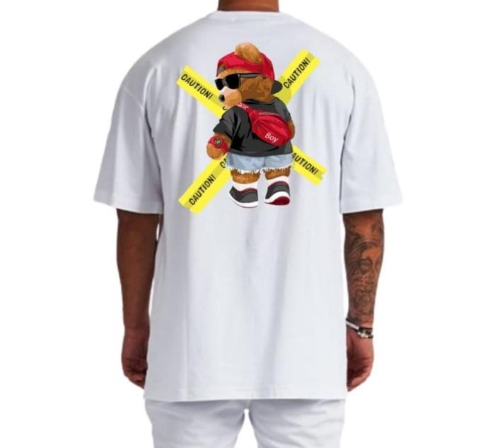 Gambar Baju kaos pria distro cotton combed cowok/cewek cute teddy bear boys - boys putih, L dari Wins.Clothing undefined Tokopedia