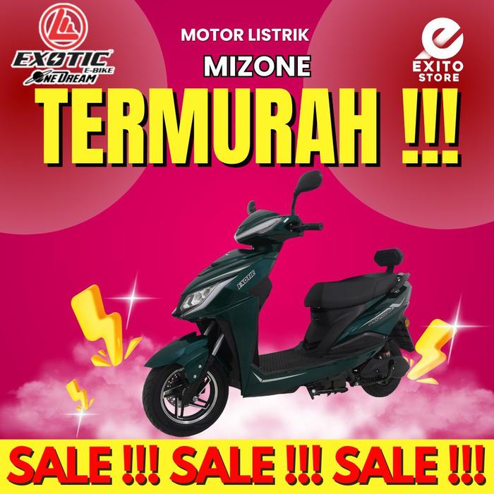 Gambar Sepeda Motor Listrik Mizone Exotic Garansi Resmi by Pacific Exotic - Arym Green dari Exito Store10 undefined Tokopedia
