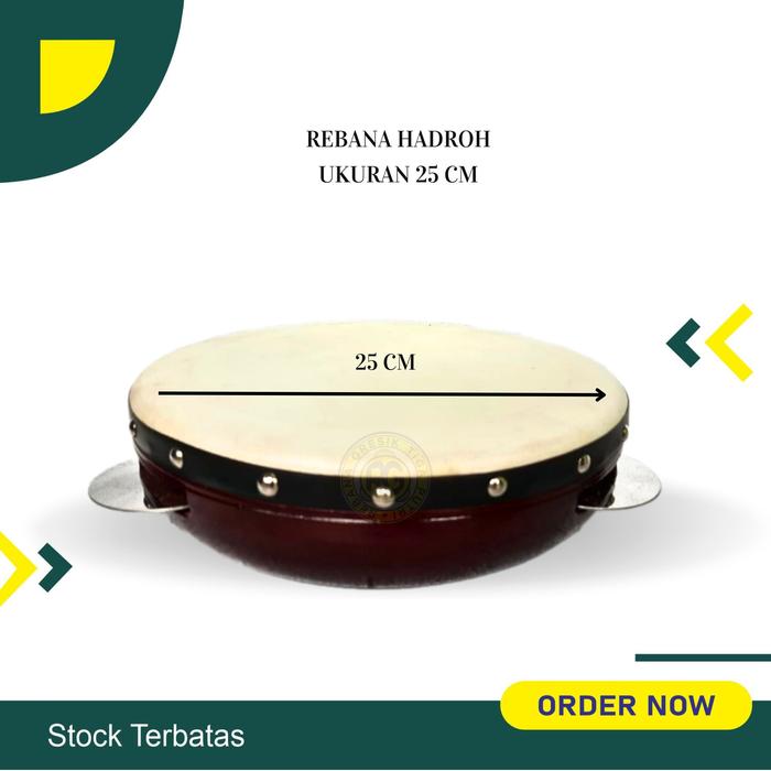 Gambar Rebana Hadroh mainan ukuran 25 cm Kotek kincring rebana hadroh anak re - ukuran 25 cm dari Rebanagresiktigaputri undefined Tokopedia