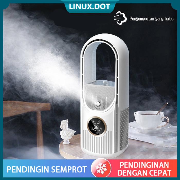 Gambar KIPAS PENDINGIN MINI Humidifier LED Bladeless Fan dari Linux Dot undefined Tokopedia