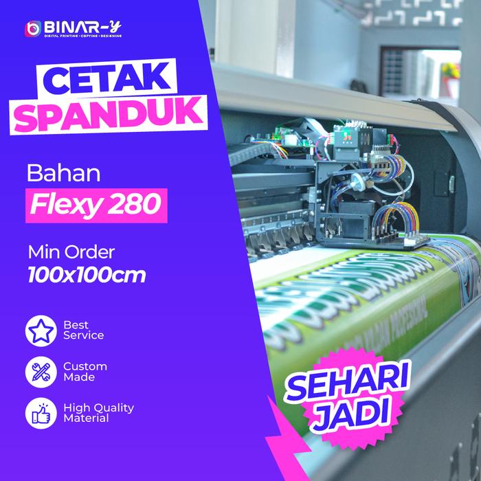Gambar Cetak Banner Print Outdoor/ Spanduk Custom High Res Siap Cetak 1  hari - Flexi 280 gr, Lebihan dari Binary Digital Printing undefined Tokopedia
