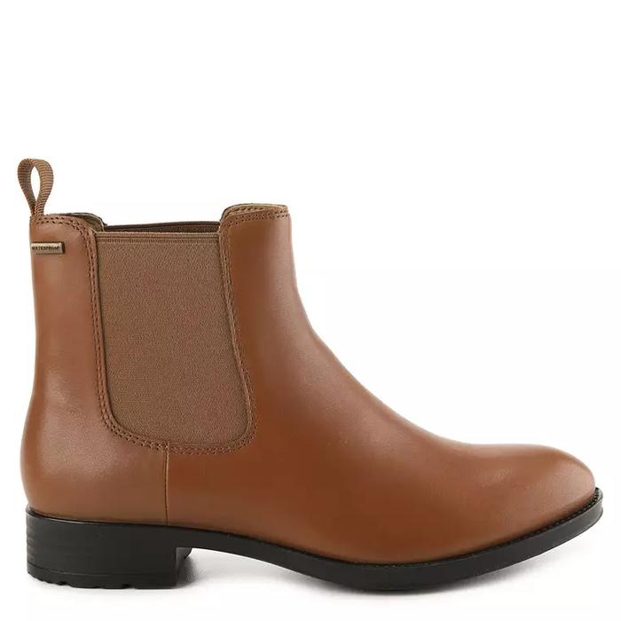 Hush Puppies Ladies Taupe Boots Hush Puppies ISOBEL Womens Leather