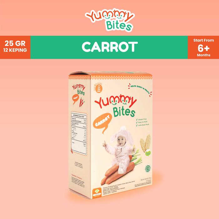 Gambar Yummy Bites Rice Crackers Carrot 25gr dari Yummy Bites undefined Tokopedia
