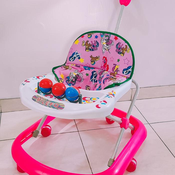 Gambar Baby Walker murah Milefo 8 roda Full Music Mainan / Babby Wolker Bayi - Merah Muda dari Anugrahcandra17 undefined Tokopedia