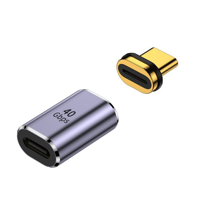 Jual Adaptor Magnetic TypeC Female to Type C Male 100W 40Gbps Fast ...