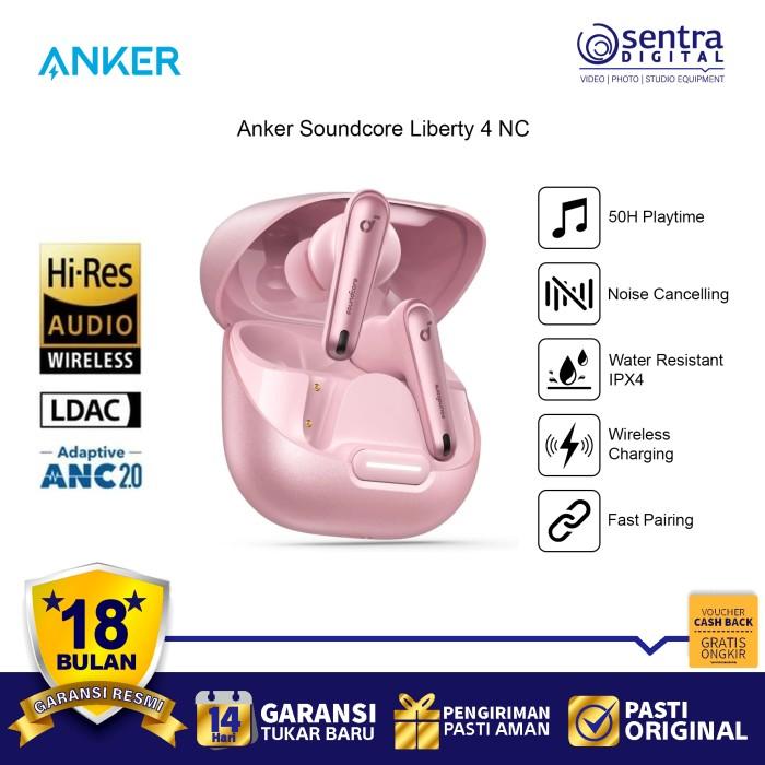 Gambar TWS Anker Soundcore Liberty 4NC 4 NC Noise Cancelling ANC LDAC - A3947 - Pink dari Sentra Digital Kota Surabaya Tokopedia