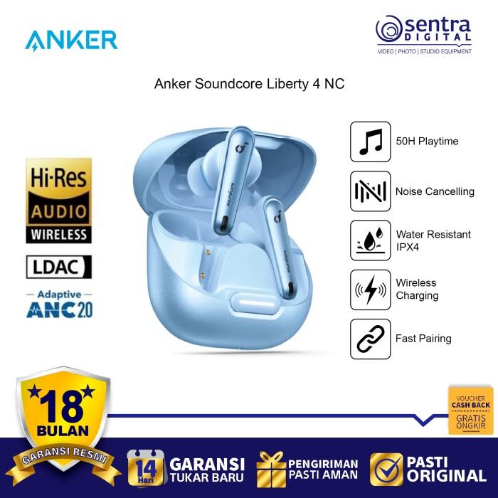 Gambar TWS Anker Soundcore Liberty 4NC 4 NC Noise Cancelling ANC LDAC - A3947 - Blue dari Sentra Digital undefined Tokopedia