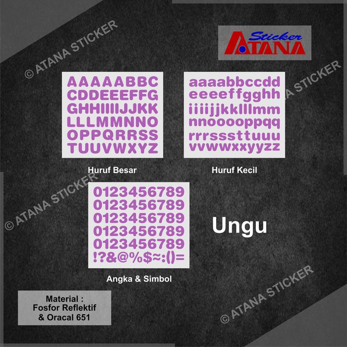 Jual Sticker Cutting Scotlite Angka + Simbol Untuk Menulis Sesuai ...