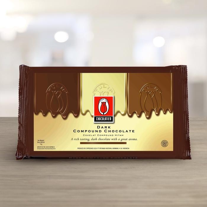 Gambar Tulip Dark/Milk Chocolate Compound/Coklat Compound Batang 1 kg - DARK COMPOUND dari Trinity Kitchen undefined Tokopedia
