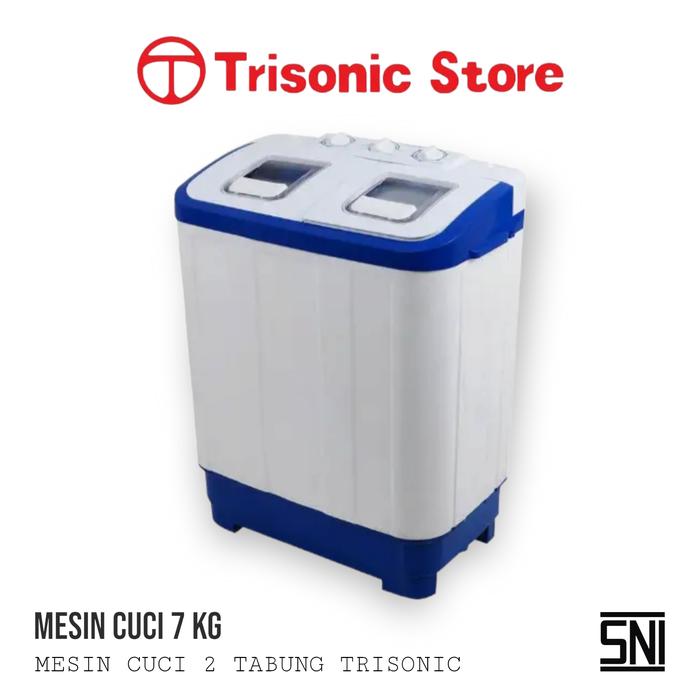Gambar Mesin Cuci 7kg 2 Tabung Trisonic dari elektrotrisonic undefined Tokopedia