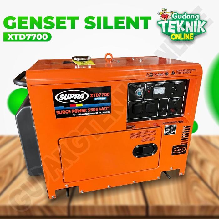 Gambar Genset Silent DIESEL 5000W SUPRA XTD-7700 / Power Generator SOLAR 5000 dari SleepEngine undefined Tokopedia