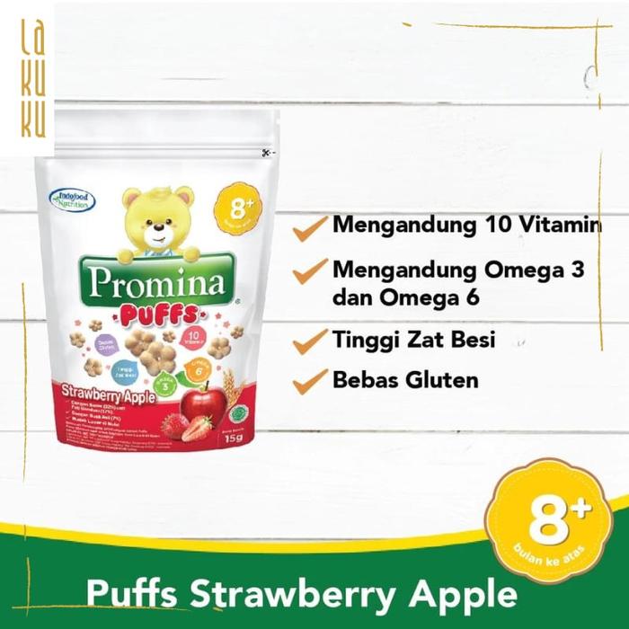 Gambar Lakuku - Promina Makanan dan Cemilan sehat Bayi Mpasi Crunchies - PuffsStrawApple dari Lakuku Online Shop undefined Tokopedia